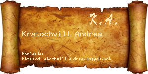 Kratochvill Andrea névjegykártya